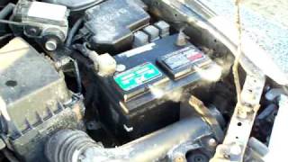 Boiling Car Battery vents poison gas [upl. by Antonina838]