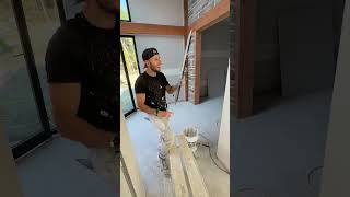 Finishing drywall Corner Bead with a Tomahawk SimcoeDrywall DrywallTips constructionhacks [upl. by Anialed891]