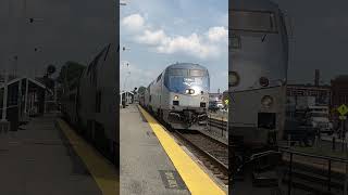 AMTK 101 Leads Amtrak P44902 Into Framingham amtrak mbta shorts [upl. by Chafee]