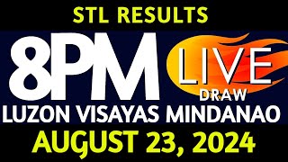 Stl Result Today 800 pm draw August 23 2024 Friday Luzon Visayas and Mindanao Area Live [upl. by Fricke641]