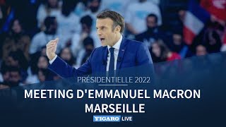 Présidentielle 2022 le meeting dEmmanuel Macron à Marseille [upl. by Ruffo944]