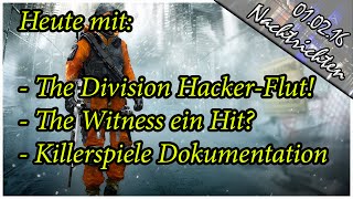 Hacker Flut in The Division  The Witness Raubkopie Orgie  Killerspiele Doku ZDF  Nachtrichten [upl. by Radbun]