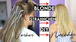 Strähnchen selber machen  natürlicher BALAYAGE Look  blondes Haar bleichen OMBRE  sooohhalt [upl. by Prosper]