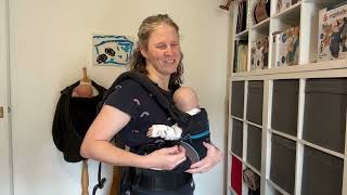 How to Use The Manduca First Carrier with your Newborn Crossed Straps [upl. by Abisia]