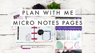 Plan with Me  Micro Notes Daily Pages Featuring Happy Planner Stargazer Stickers [upl. by Atworth]