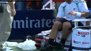 Tipsarevic Toronto 2010 ankle injury [upl. by Didier245]