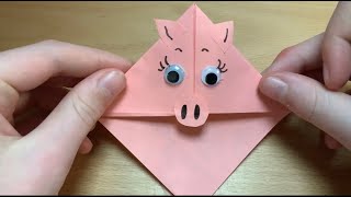 Lesezeichen falten Anleitung auch für Kinder einfaches Origami [upl. by Anaujnas]