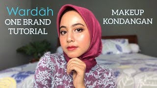 WARDAH ONE BRAND MAKEUP TUTORIAL MAKEUP KONDANGAN ✨ [upl. by Sollars]