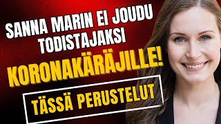 Sanna Marin ei joudu todistajaksi koronakäräjille – Vauhkalan asianajajan mukaan quotselvä takaiskuquot [upl. by Pickard]