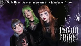 Goth Haus LA mini band Interview with Kaelan Mikla  A Murder of Crows Post punk festival 23’ [upl. by Ecirtra]