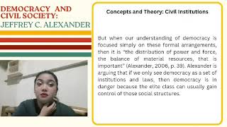 THE SOCIAL LENS CHAPTER 8 PART 5 Democracy and Civil Society Jeffrey C Alexander [upl. by Lara]