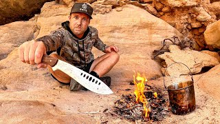 SOLO CAVE Camping  Foraging For Food Fishing amp Fire Cooking [upl. by Millhon]