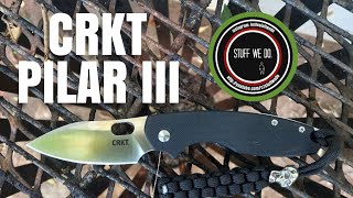 CRKT PILAR III BLACK Review video [upl. by Alolomo284]