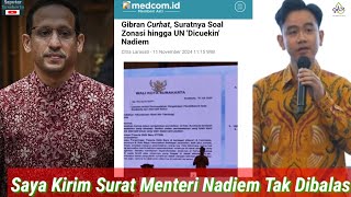 Gibran Mendadak Nada Tinggi Kadisdik Kaget Dicuwekin Menteri Nadiem Kirim Surat Aduan Dicuwekin [upl. by Bernadina]