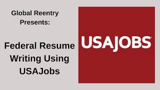 Federal Resume Writing Using USAJobs [upl. by Alphonsa]