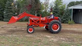 Allis Chalmers D17 Tractor With 80quot Front Loader Bucket [upl. by Lorilee]