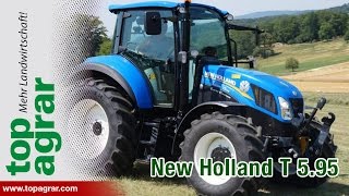 78 New Holland T595 DualCommand  top agrar Schleppertest 2014 [upl. by Areikahs]