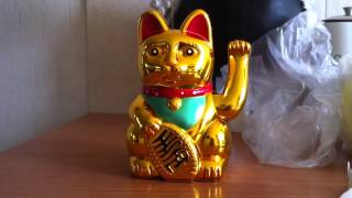 Lucky charm fortune Chinese cat  waves you good luck [upl. by Shannah416]