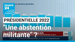 Présidentielle 2022  une quotabstention militantequot  • FRANCE 24 [upl. by Yrokcaz245]