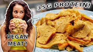 EASY VEGAN SEITAN RECIPE  COOK WITH ME [upl. by Aihsei]