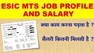 esic mts job profile and salary  esic mts salary 2021  esic mts job profile  esic mts syllabus [upl. by Marylin]