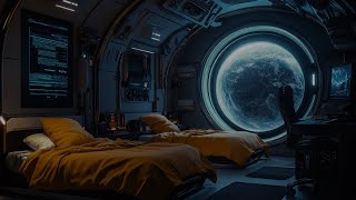 Spaceship Sleeping Quarters  Sleep in space  Brown Noise Long Travel in Cozy Bedroom [upl. by Faydra]