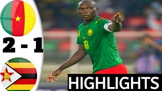 Cameroon vs Zimbabwe Highlights 2  1  AFCON Qualifiers [upl. by Enilec917]