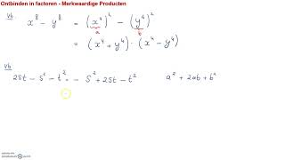 Haakjes breuken en vergelijkingen  Merkwaardige producten Ontbinden in factoren 2 [upl. by Humfrey927]