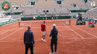 Roger Federer Full Practice Roland Garros 2021  Practice Pass [upl. by Pinckney]