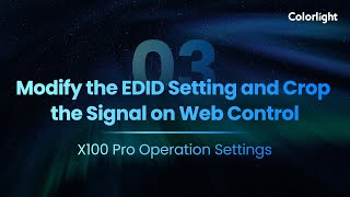 03 Modify the EDID setting and crop the signal on web control [upl. by Sinnek339]