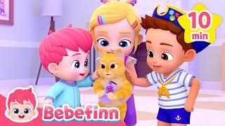 🐱 Hide and Seek with The Troublemaker Cat BooㅣKids Animal Song CompilationㅣBebefinn Nursery Rhymes [upl. by Yessac672]