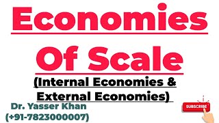 Economies Of Scale  Internal Economies  External Economies  Production Function  Economics [upl. by Ulah734]