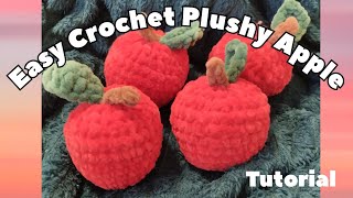 Easy Crochet Amigurumi Apple  with Plushy yarn Tutorial [upl. by Cleopatre]