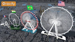 Ferris Wheels Size Comparison [upl. by Ydnagrub]