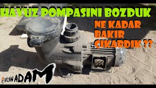 HAVUZ POMPASINDAN NE KADAR BAKIR ÇIKARDIK ❓ ⛲️🔧🔩🔨 [upl. by Yrek]