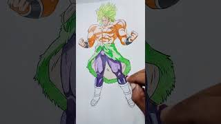 Desenhando Broly SSJ dragonballsuper fanartanime broly anime shorts speeddrawing [upl. by Assilav]