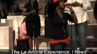 The Le Andria Johnson Experience I Need TheeEndow Me [upl. by Analad]