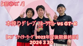 【1部②ﾐｽﾞﾉ】本搾りｸﾞﾚｰﾌﾟﾌﾙｰﾂｻﾜｰ vs GTR【Mﾌﾞﾗﾅｲﾀｰﾘｰｸﾞ2023年度後期最終節】2024 330 [upl. by Bernhard397]