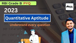 RBI Grade B 2023 Quants PYQ  Aryans Grade B  RBI Grade B Preparation [upl. by Enaxor]