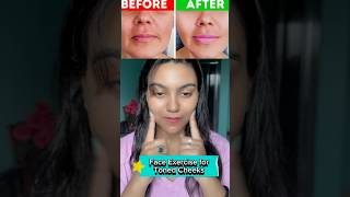 Face Exercise For Toned Cheeks faceexercise shorts cheeks [upl. by Senn]