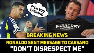 🚨 RONALDO VS CASSANO  Cristiano Ronaldo’s SHOCKING Response to Cassano’s Top 10 Snub [upl. by Towne436]