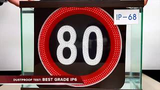 OMNI Solar Fiber Optic Traffic Sign Board IP68 Test [upl. by Gruber]