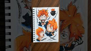 Drawing Shoyo Hinata 🤏🏻🧡 HAIKYUU anime animedrawing drawing drawinganime animedrawing [upl. by Odnam]