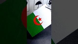 Flag of Algeria 🇩🇿 flagdrawing art colors artforkids algeria flagart usa uk canada [upl. by Orsay836]