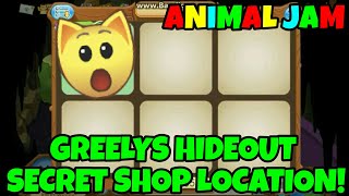 Greelys Hideout Secret Shop Location Animal Jam [upl. by Ataliah902]