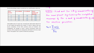 Facility location planning  Center of Gravity method [upl. by Spragens]