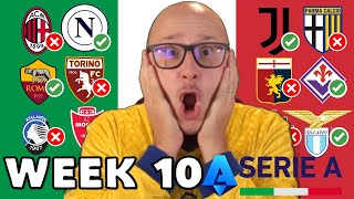 202425 SERIE A PREDICTIONS  WEEK 10 [upl. by Averell863]