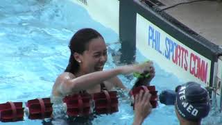 UAAP 81 Swimming Ateneo sweeps womens 100m butterfly [upl. by Snahc370]