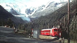 Gletscherschwund Schweiz 19812015  Glacial retreat seen by train [upl. by Genet927]