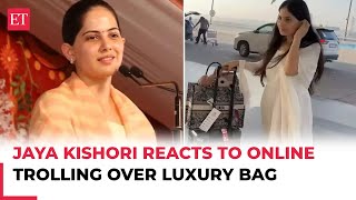 Jaya Kishori reacts to online trolling over luxury bag Purely customised fabricbased bag… [upl. by Cirala680]